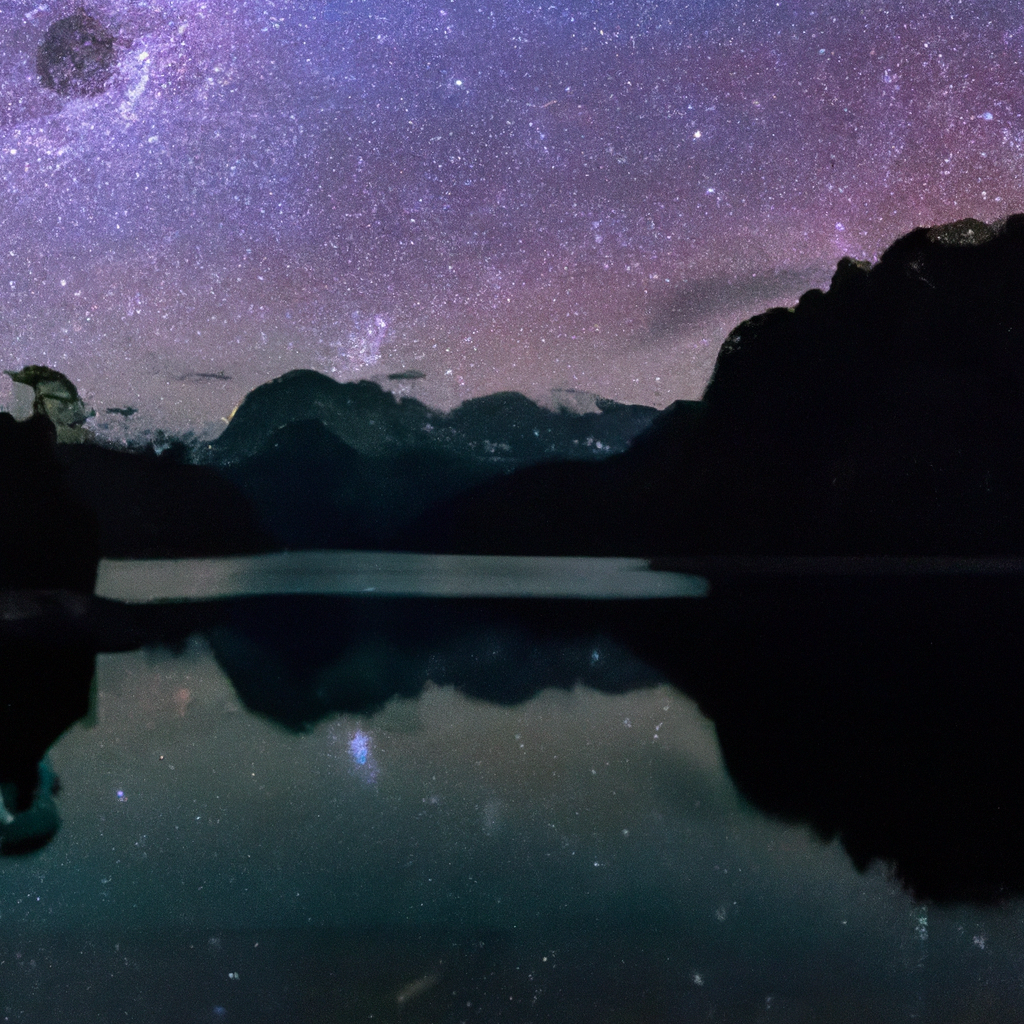 Cielo nocturno sobre la cordillera de los Andes